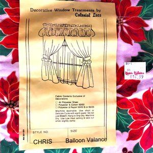 Holiday Theme Poinsettia Balloon Valences (4) - NIP